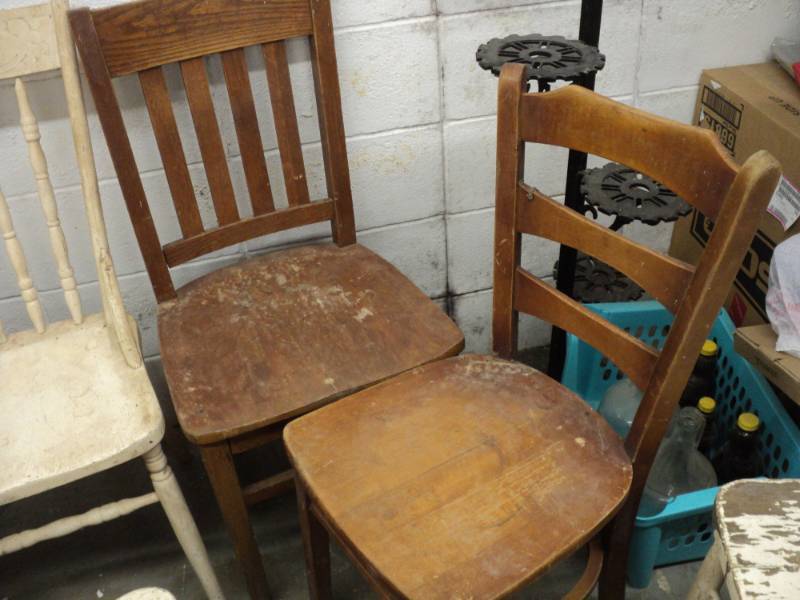 lot 114 image: 2 Wood Chairs...