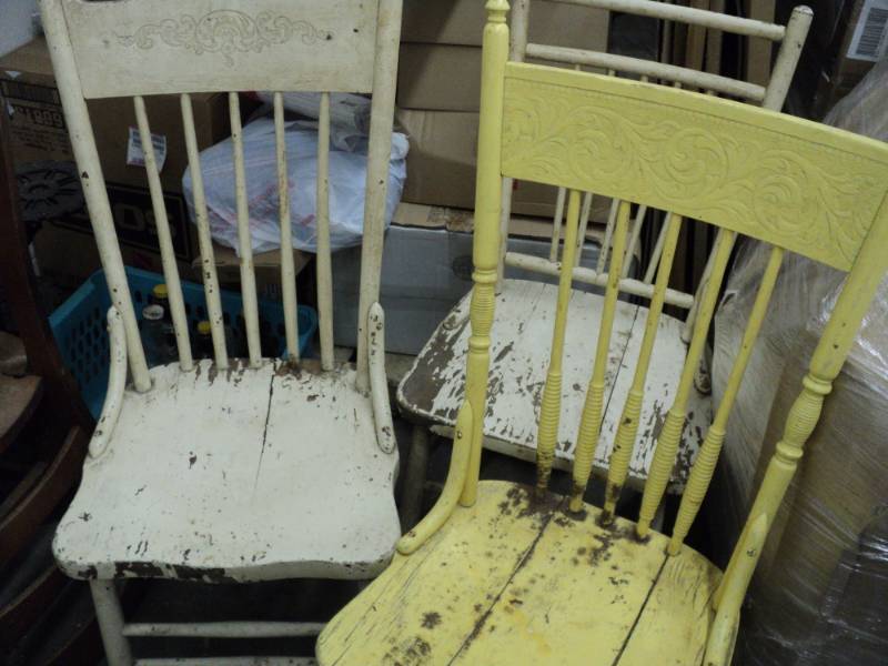 lot 115 image: 3 Wood Chairs...