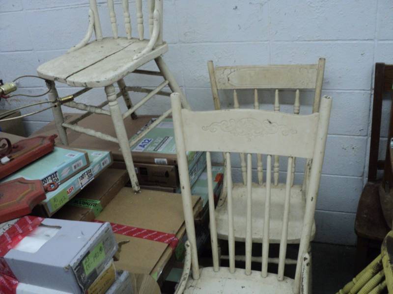 lot 116 image: 3 Wood Chairs...