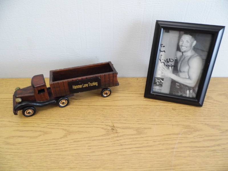 Virgil Hill  Autographed Pic - Wood Truck