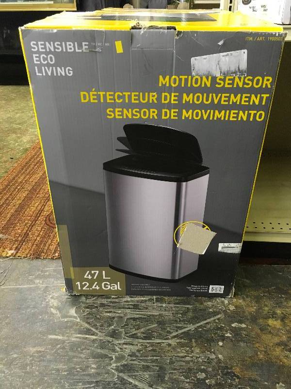 lot 166 image: Eko 47L Motion Sensor Trash Can, Retail $49.89