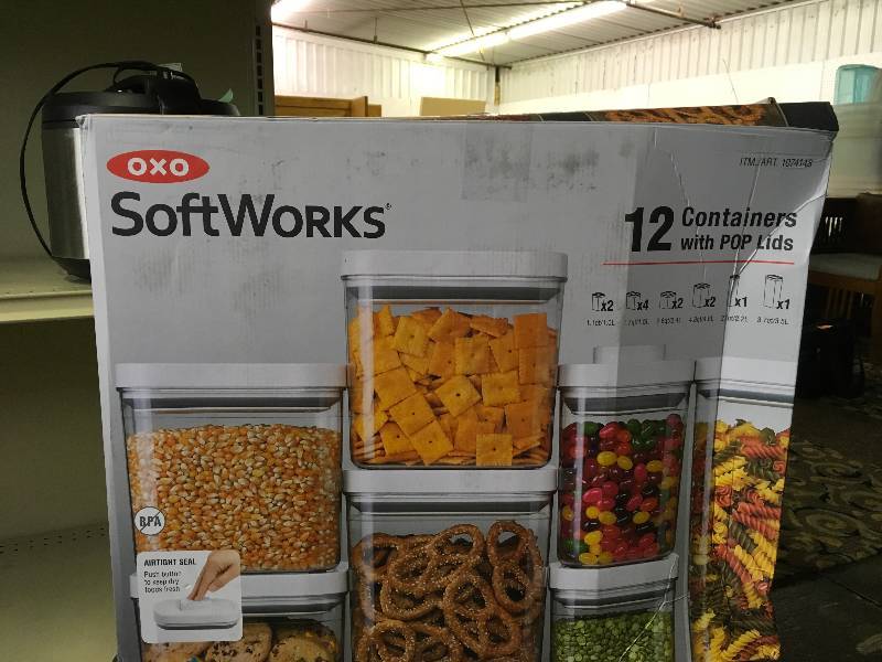 lot 167 image: Oxo 12 Pc. Containers W Pop Lids, Retail $79.99