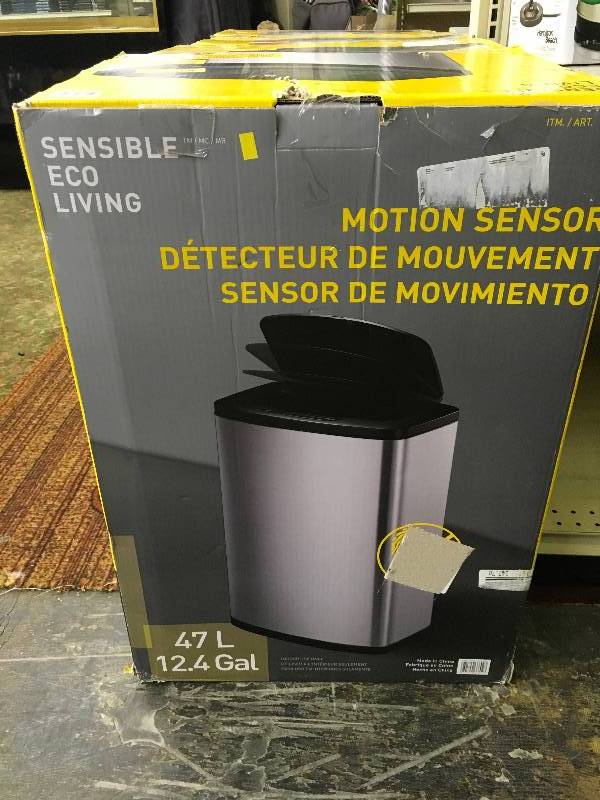 lot 176 image: Eko 47L Motion Sensor Trash Can, Retail $49.89