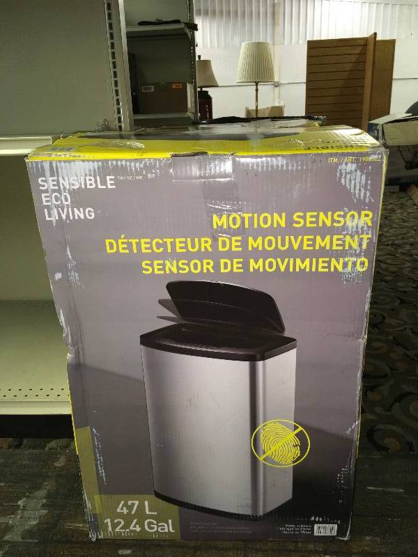 lot 181 image: Eko 47L Motion Sensor Trash Can, Retail $49.89
