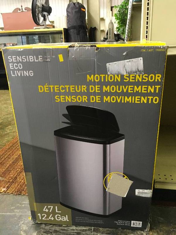 lot 191 image: Eko 47L Motion Sensor Trash Can, Retail $49.89
