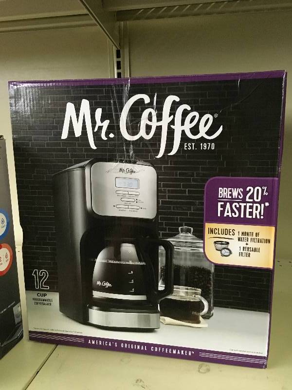 lot 192 image: Mr. Coffee 12-Cup Brewer, Retail $29.99