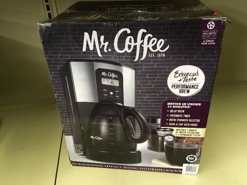 lot 207 image: Mr. Coffee 12-Cup Brewer, Retail $29.99