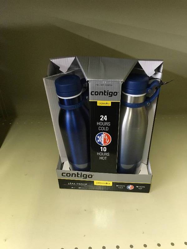 lot 208 image: Contigo 2PK 20OZ Bottles, Retail $19.99