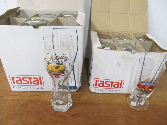 lot 30 image: NOS Rastal SCHELL Large Sized Beer Glasses