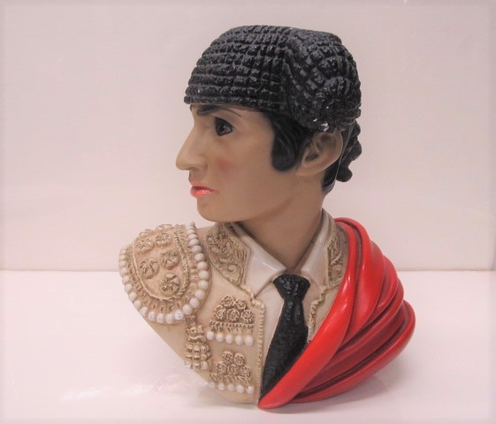 lot 37 image: Large Mid Century 1960s Signed Matador Chalkware Statue