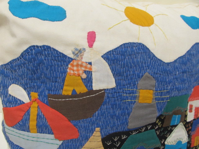 lot 38 image: Unusual Vintage Hand Made Folk Art Pillow