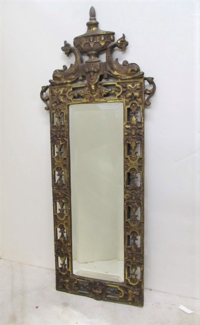 lot 103 image: Ornate Signed Antique BRADLEY & HUBBARD Wall Mirror