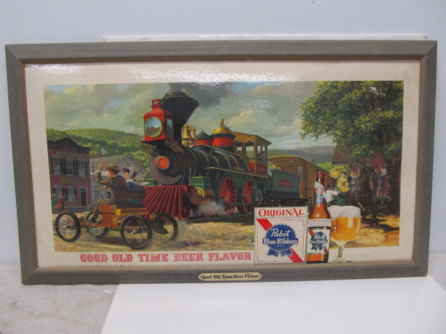 lot 173 image: Large Vintage Pabst Blue Ribbon Beer Sign 