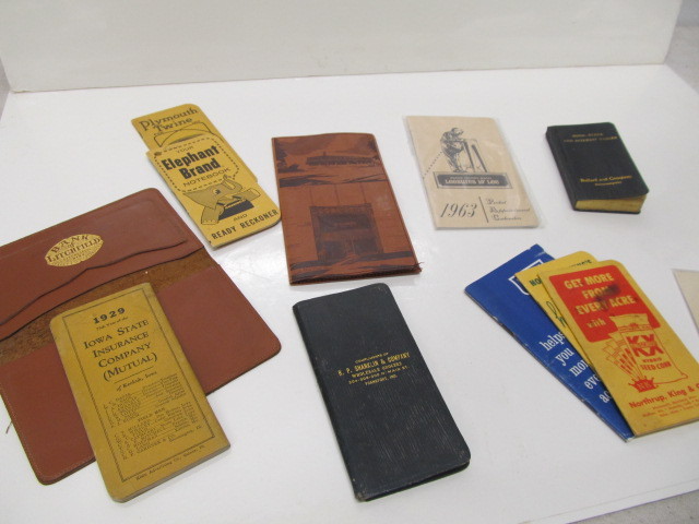 lot 179 image: Lot of Ephemera Pocket Calendars Etc