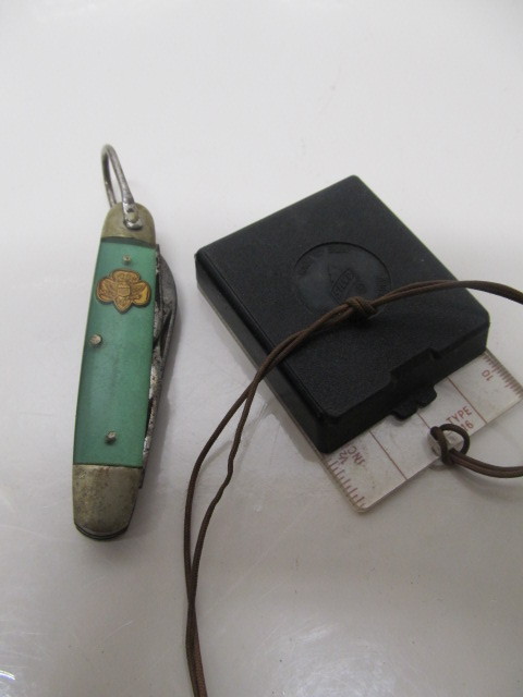 lot 183 image: Compass & Girl Scout Knife