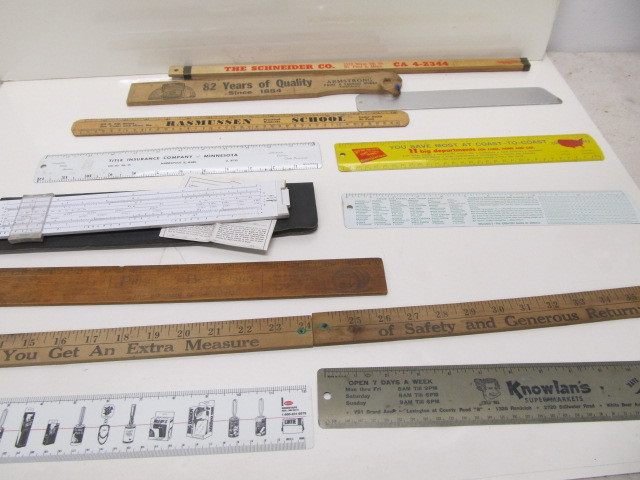 lot 186 image: VintageAntique Advertising Rulers