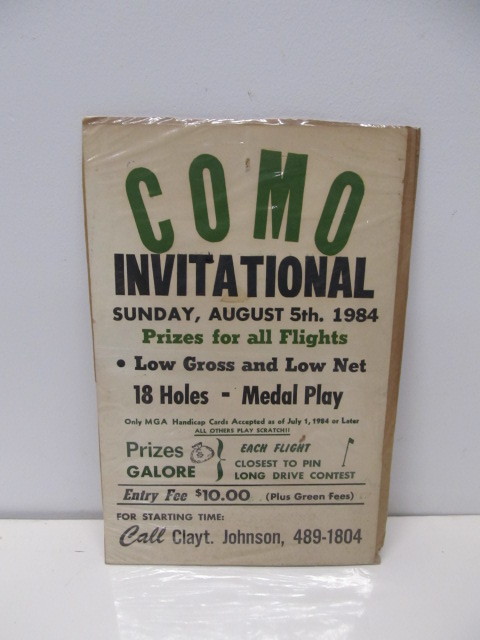 lot 200 image: Orig Vintage 1984 Como International Golf Tournament Poster