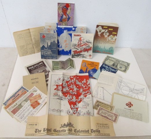 lot 86 image: Orig 1945-46 INDIA Travel Archive - Brochures Guides Maps Tickets etc