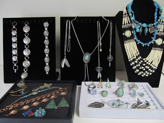 lot 8 image: Large Lot of Southwestern Style Jewelry