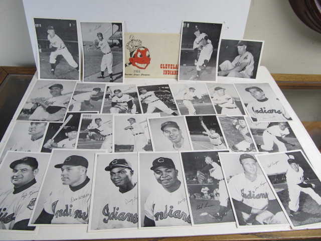 lot 2 image: Original 1954 Cleveland Indians American League Champions Baseball Photos wEnvelope