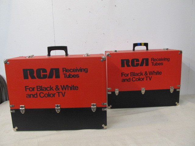lot 224 image: 2 Vintage RadioTV Repairman Cases FULL of Radio Tubes