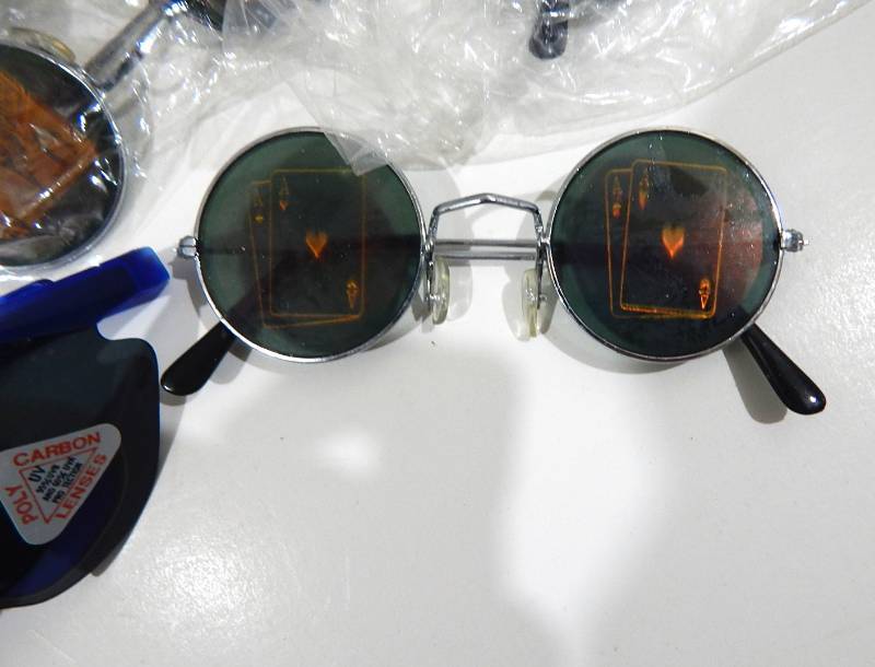 Mixed Lot of New Hologram Poker Themed and Other Sunglasses