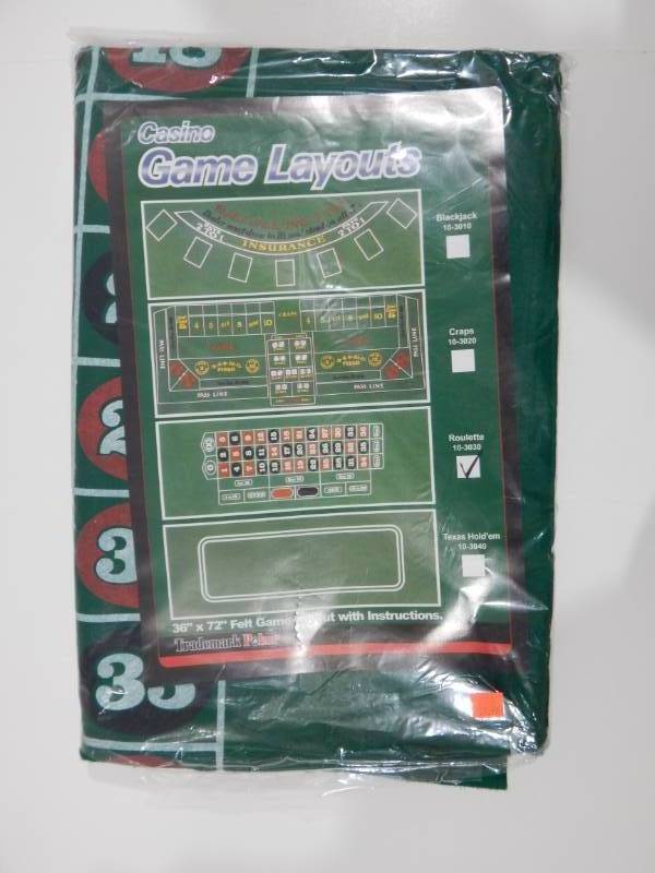 Lot of Roulette, Baccarat and Pai Gow Poker Casino Gaming Table Toppers