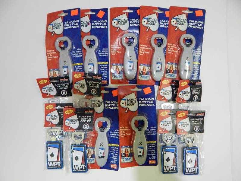 Lot of 15 Factory Sealed World Poker Tour Bottle Openers