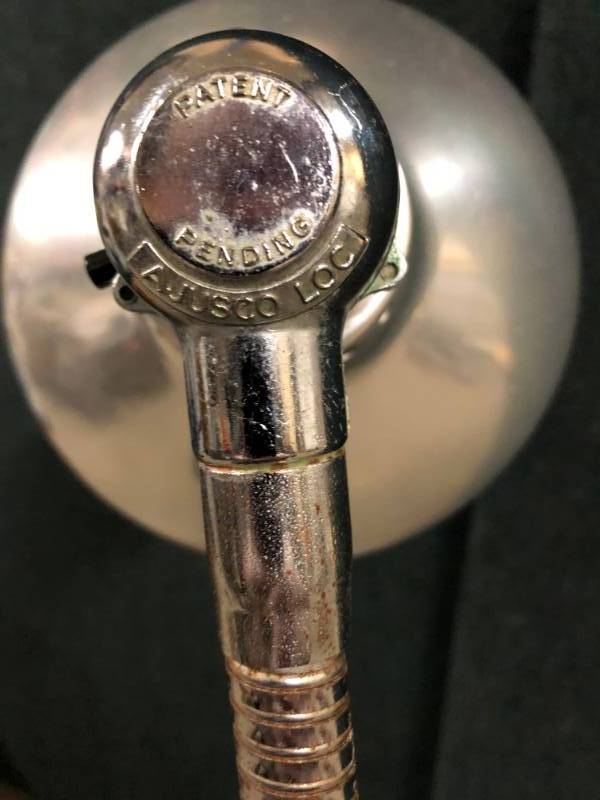 lot 22 image: MSRP $170 Nightingale Cool Touch Chrome Gooseneck Telescoping Industrial Medical Exam Light Lamp - Excellent Condition Super Chic For Your Industrial Look Reading Light Or Mechanics Garage