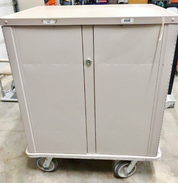 lot 38 image: WOW MSRP $3000 LIONVILLE SERIES PHARMACY TRANSFER STORAGE CABINET CART