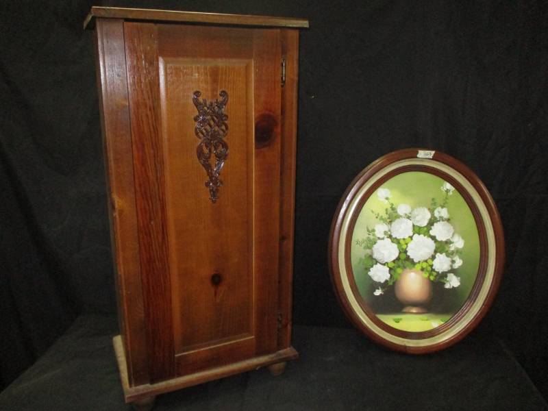 lot 23 image: Cabiet 10 12 x 17 12 x 376 and Painting