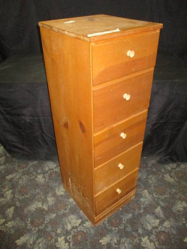 lot 25 image: 5 Drawer Cabinet 15 x13 12 x 41 12