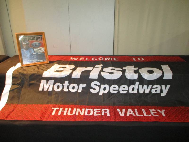 lot 174 image: Bristol Banner 35 x 60and Dale Ernhardt Picture