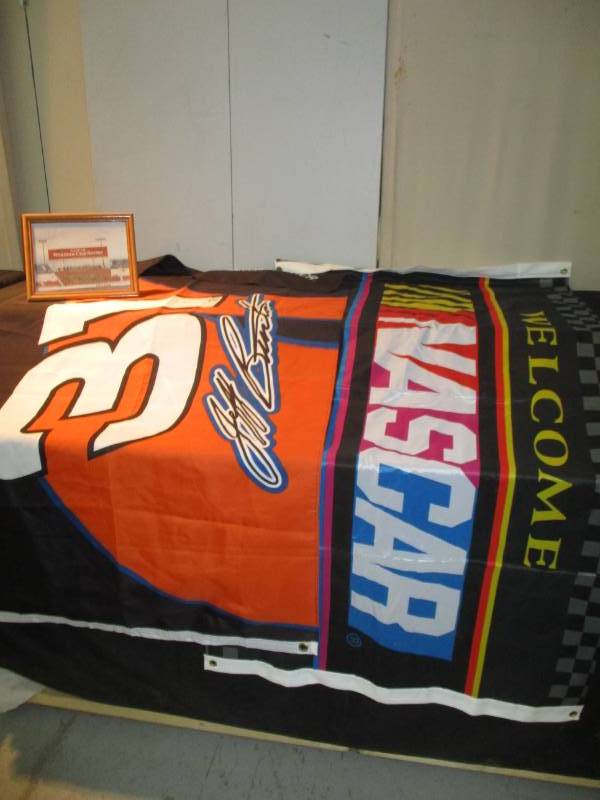 lot 175 image: Jeff Burton Nascar Banner  and Nascar Banner 63 12 x 36