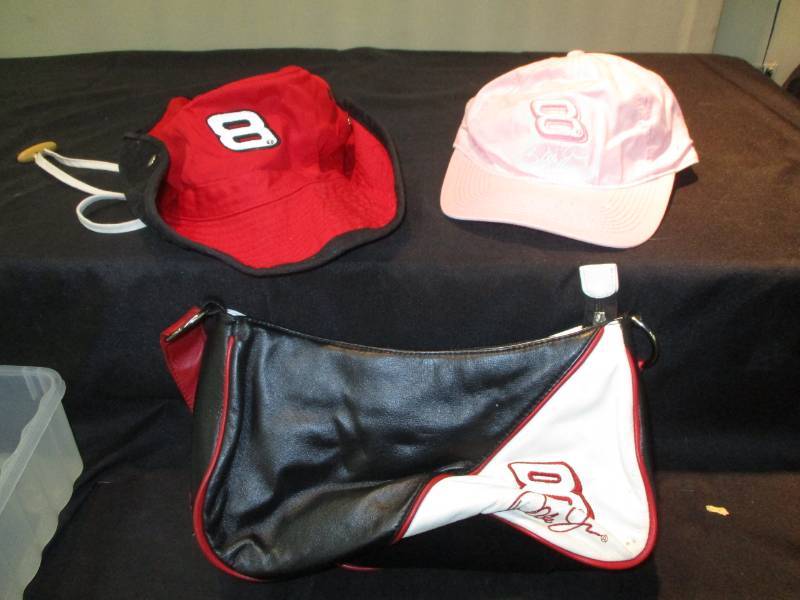 lot 183 image: Dale Earnhardt Purse and caps