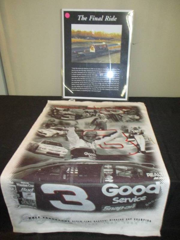 lot 184 image: Dale Earnhardt Towel and Dale Earnhardt Thje Final Ride Very neat story