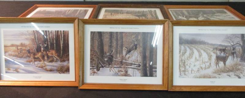 lot 193 image: Print of the Year Minnesota Deer Hunters Association  1984-1989