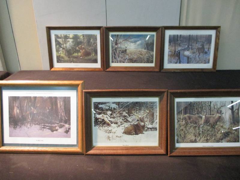 lot 194 image: Print Of the Year Minnesota Deer Hunters Association  1992-1997