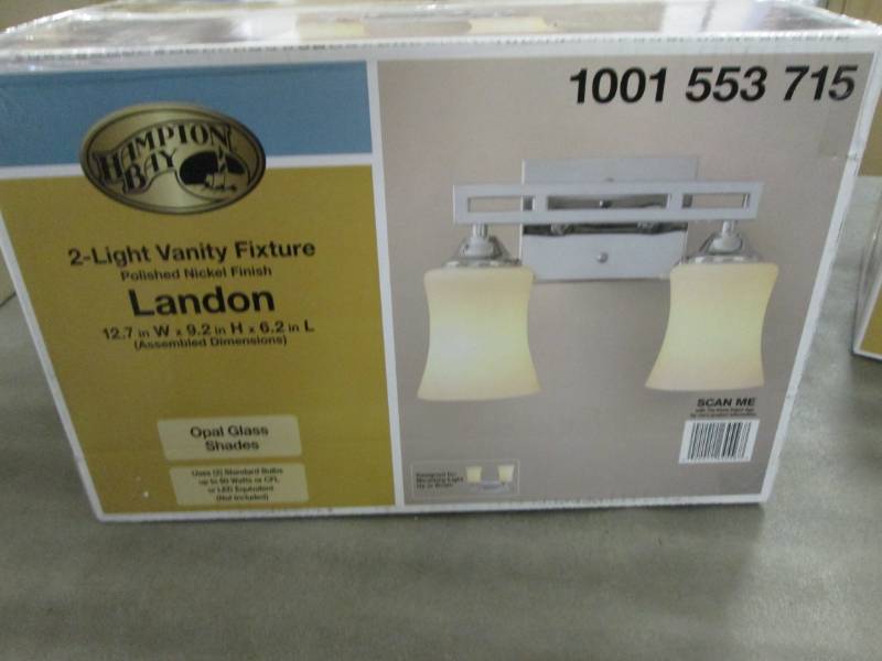 Hampton Bay Landon 2-Light Polished...