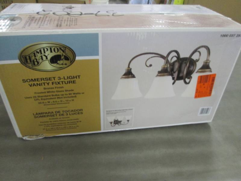 Hampton Bay Somerset 3-Light Bronze...