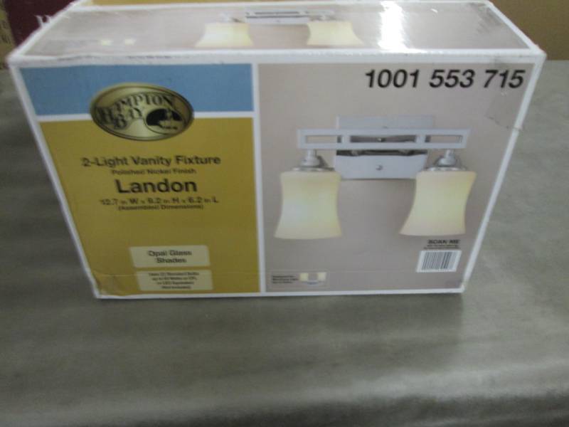Hampton Bay Landon 2-Light Polished...