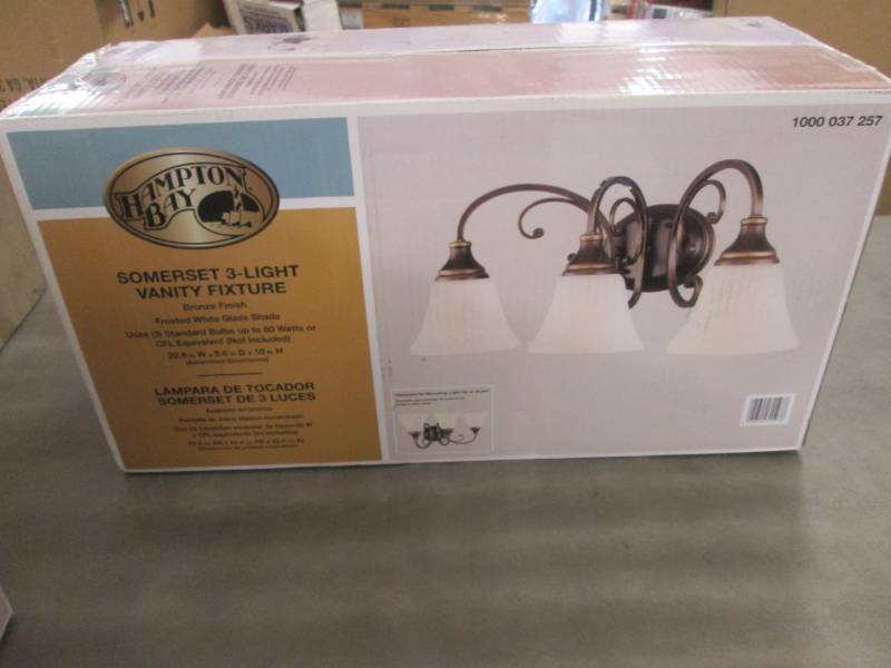 Hampton Bay Somerset 3-Light Bronze...