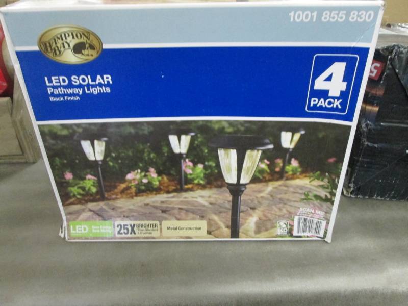 Hampton Bay Solar Black Outdoor Int...