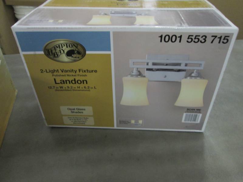 Hampton Bay Landon 2-Light Polished...
