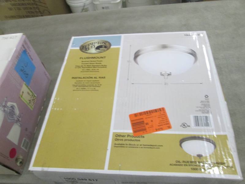 Hampton Bay 13 in. 2-Light Brushed ...