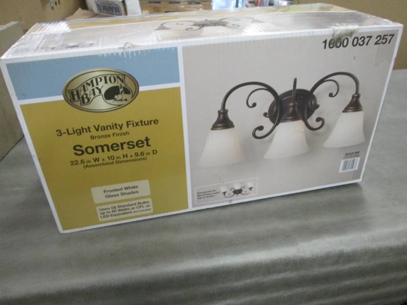 Hampton Bay Somerset 3-Light Bronze...