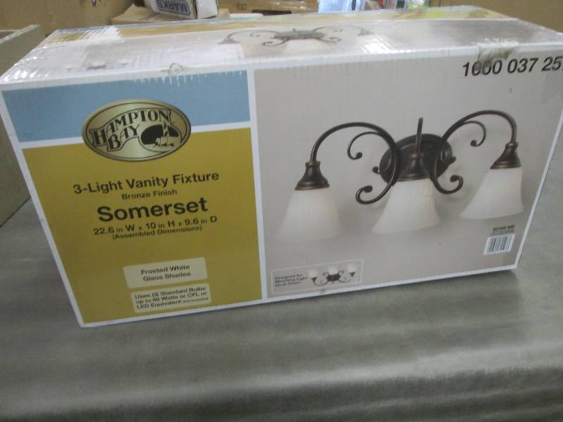 Hampton Bay Somerset 3-Light Bronze...