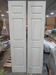 lot 48 image: 2 Reliabilt Colonist Primed 3-Panel Hollow Core Molded Composite Slab Door (Common 18-in X 80-in) 10971