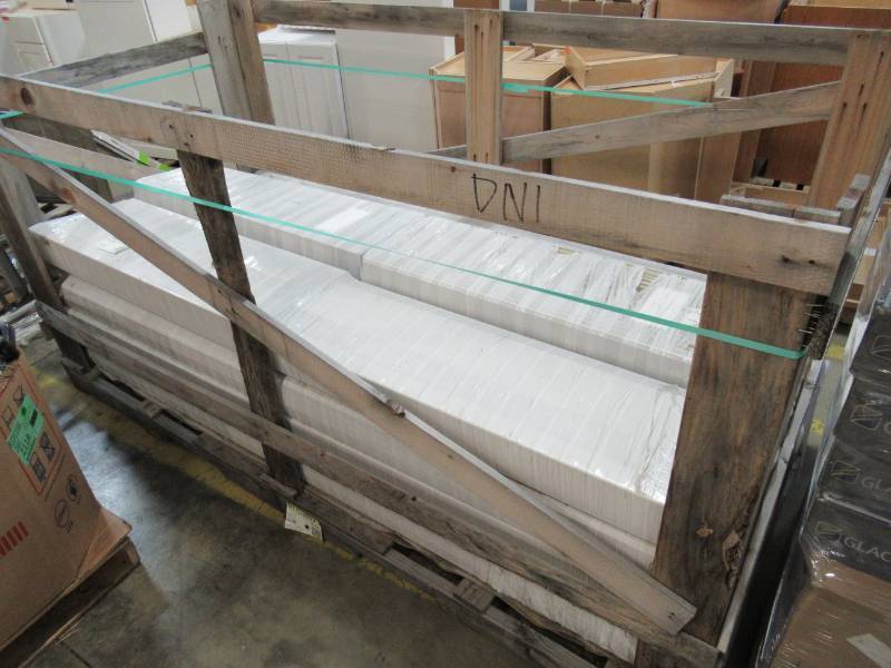 lot 311 image: Barretta 6 ft. H x 8 ft. W Sand Vinyl Biscayne Privacy Fence Panel Kits