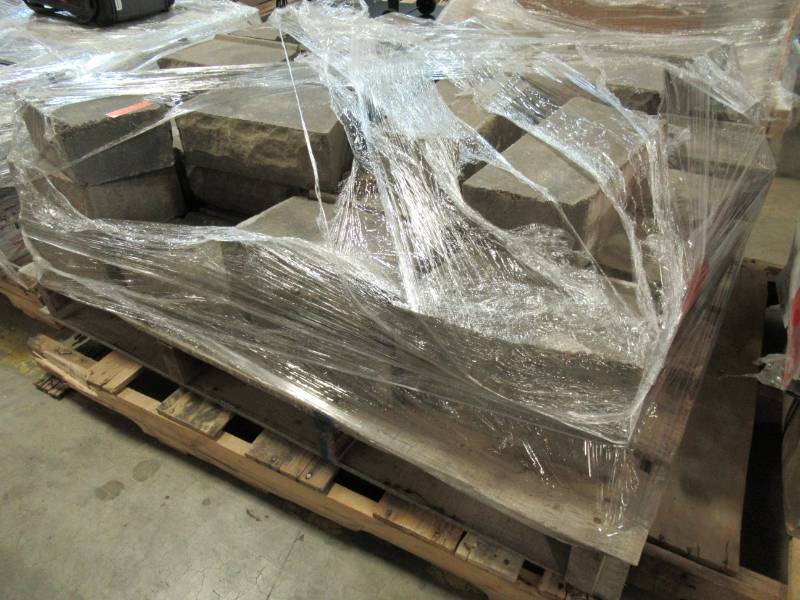 lot 316 image: Pallet of Pavestone 4 in. x 11.75 in. x 6.75 in. Fieldstone Concrete Retaining Wall Block (Approximately 50 pieces)